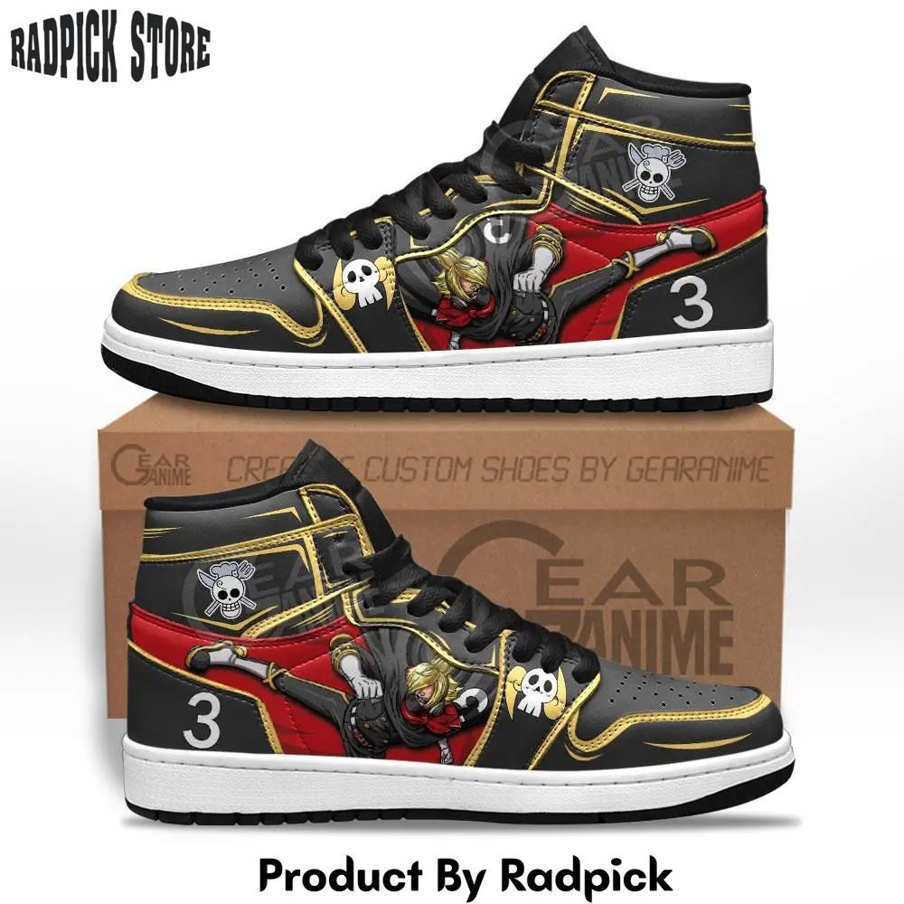 Vinsmoke sanji raid suit air jordan high top sneakers anime mn03  rp0356697